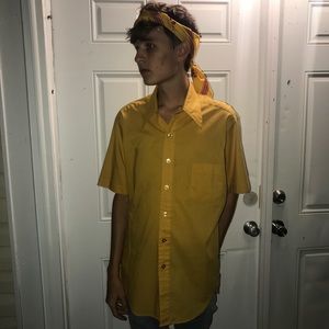 Golden vintage button up shirt